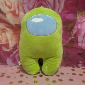 Green Plush Toy with Blue Detail